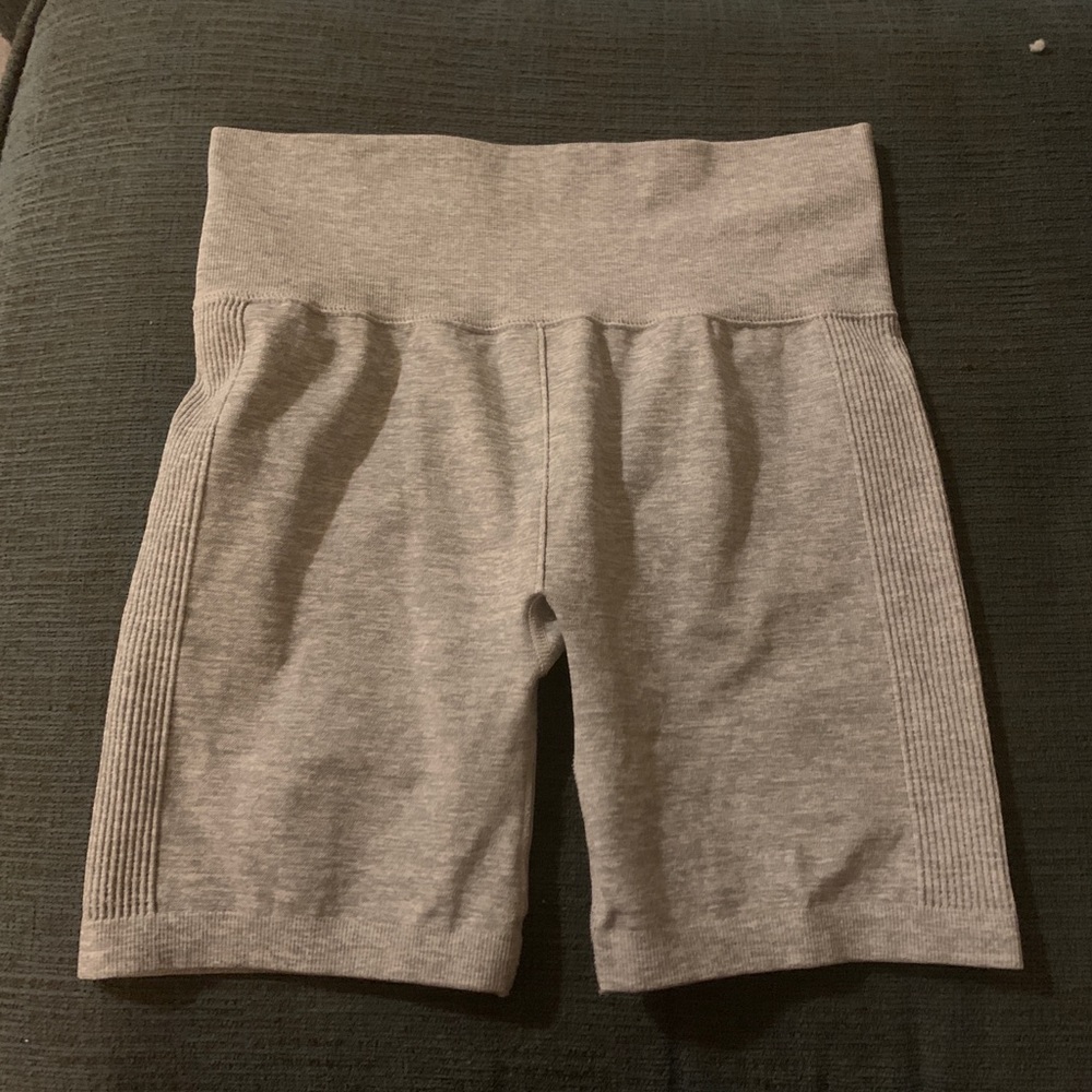 Gray Seamless Athletic Shorts